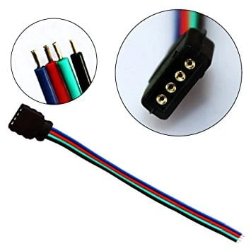 Złączka taśmy RGB 4-PIN żeńska GNIAZDO + kabel