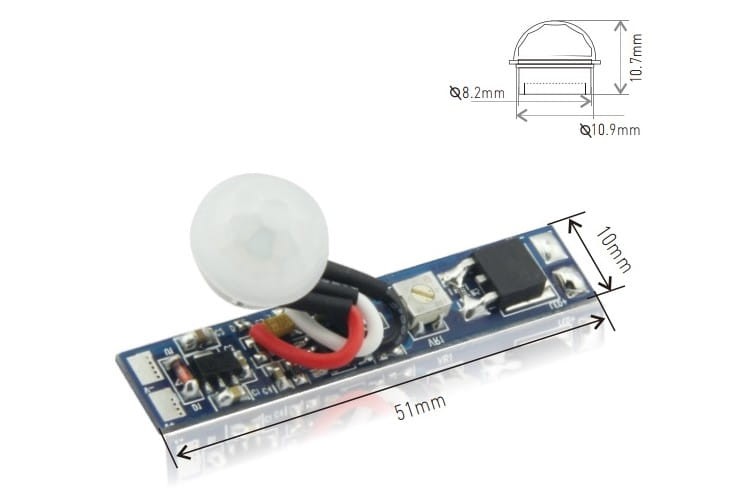 Sterownik włącznik do profili czujnik PIR001T regulowany 12V 8A