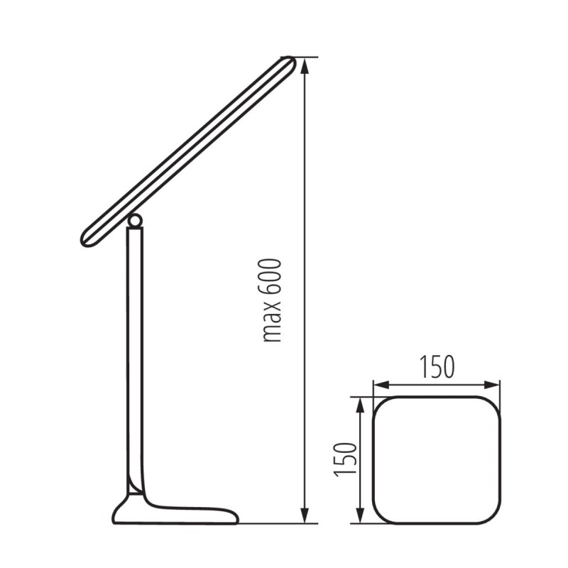 Lampka biurkowa LED Kanlux DOSAN II 8W CZARNA