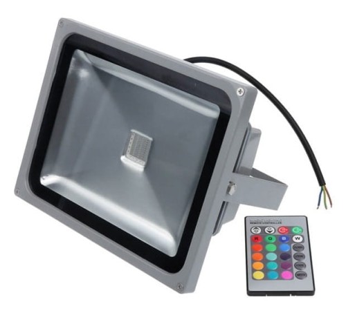 Naświetlacz LED RGB 20W 230V z pilotem IR