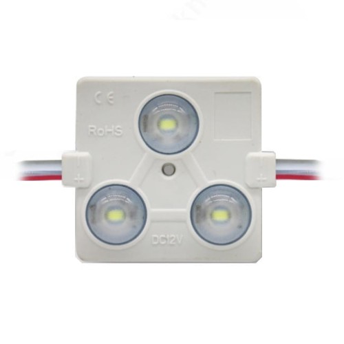 Moduł LED 3 diodowy SMD2835 1,4W SQR odlewany W 6000K