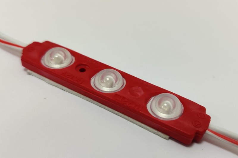 Moduł LED 3 diodowy SMD2835 0,72W CZERWONY odlew Red