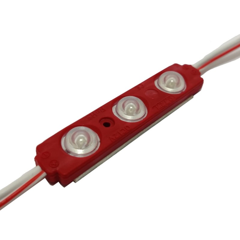 Moduł LED 3 diodowy SMD2835 0,72W CZERWONY odlew Red