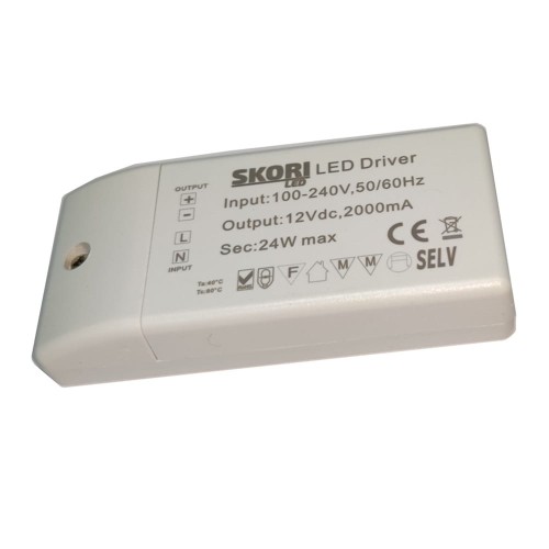 Zasilacz LED MPS-24-12  2A 24W 12V DC mini