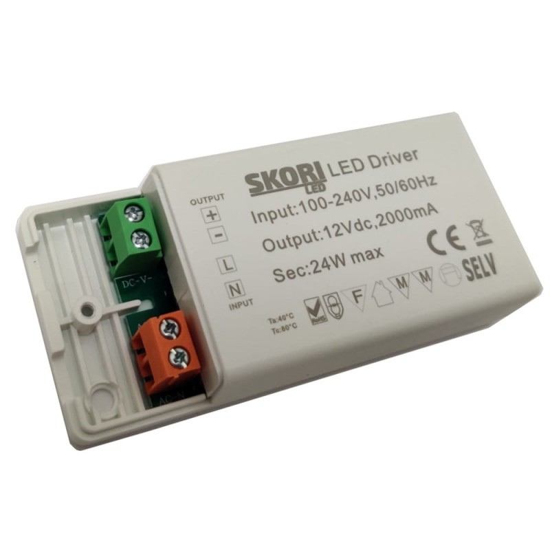 Zasilacz LED MPS-24-12  2A 24W 12V DC mini