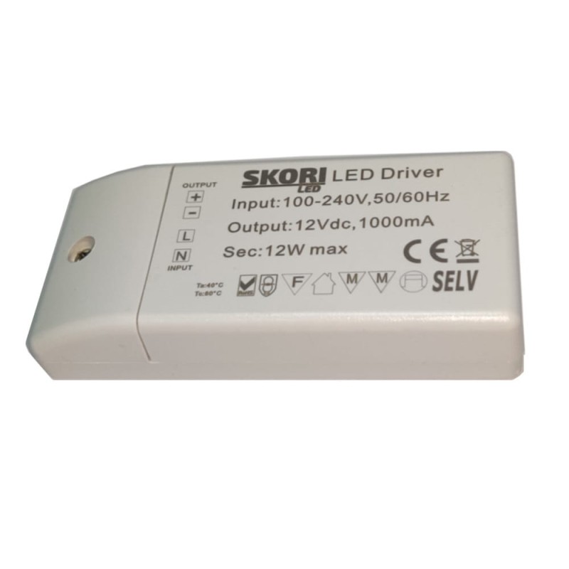 Zasilacz LED MPS-12-12 1A 12W 12V DC mini