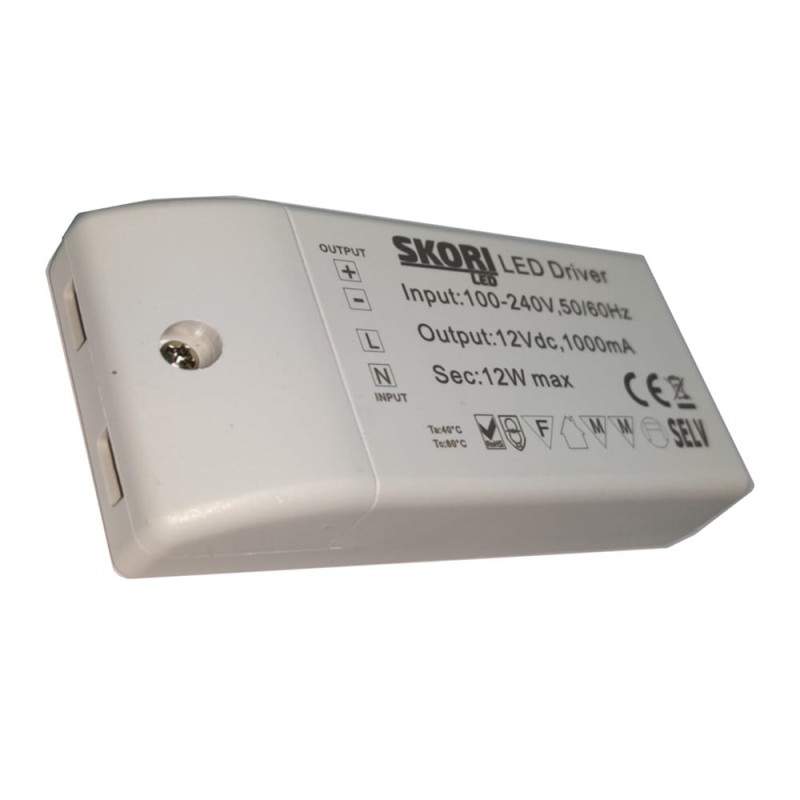 Zasilacz LED MPS-12-12 1A 12W 12V DC mini