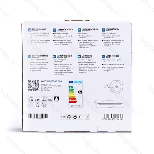 Plafon LED AIGOSTAR 30W 2100lm CCT pilot 3000-6500K