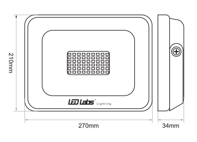 Naświetlacz LL LED SMD 100W 230V biały neutralny