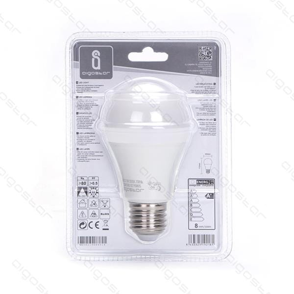 Żarówka LED Aigostar E27A5S sensor ZMIERZCHU 8W WW
