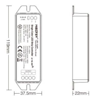 Milight MIBOXER Kontroler MONO strefowy 12A FUT036M