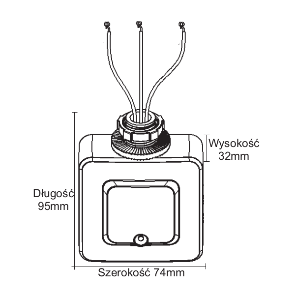 Czujnik ruchu mikrofalowy do zabudowy MCE137