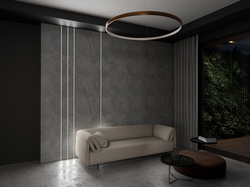 Klosz do profili LUMINES BASIC CZARNY PMMA 1m