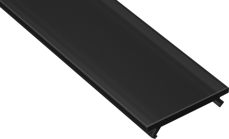 Klosz do profili LUMINES BASIC CZARNY PMMA 1m