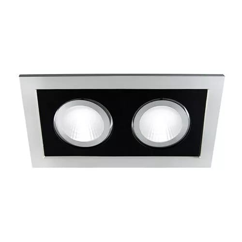 Sufitowa oprawa podwójna STRUHM BORYS czarno srebrna  GU10 