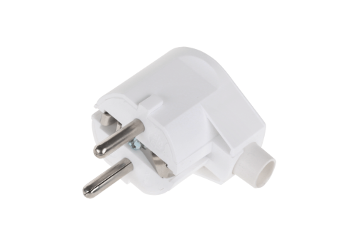 Wtyczka unischuko 230V uziemienie skręcana biała