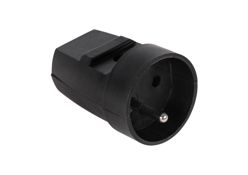 Gniazdo 230V G10-2 z uziemieniem czarne