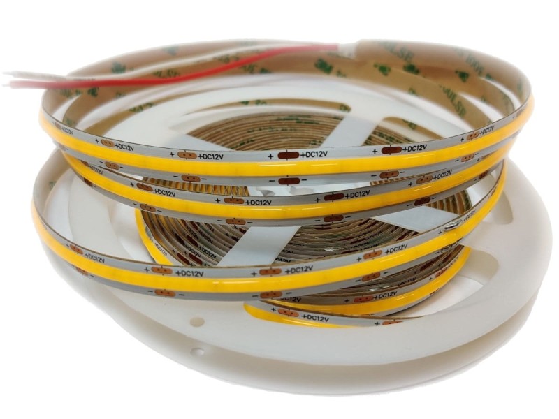 Taśma 12V COB 2520 LED IP20 biała neutralna 8mm 1m