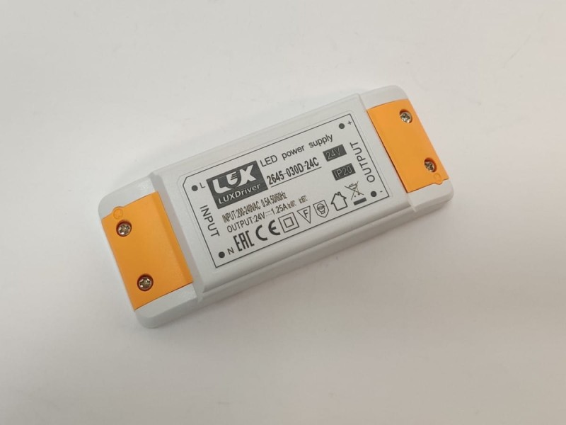 Zasilacz LED DS2645 1,25A 30W 24V DC plastikowy