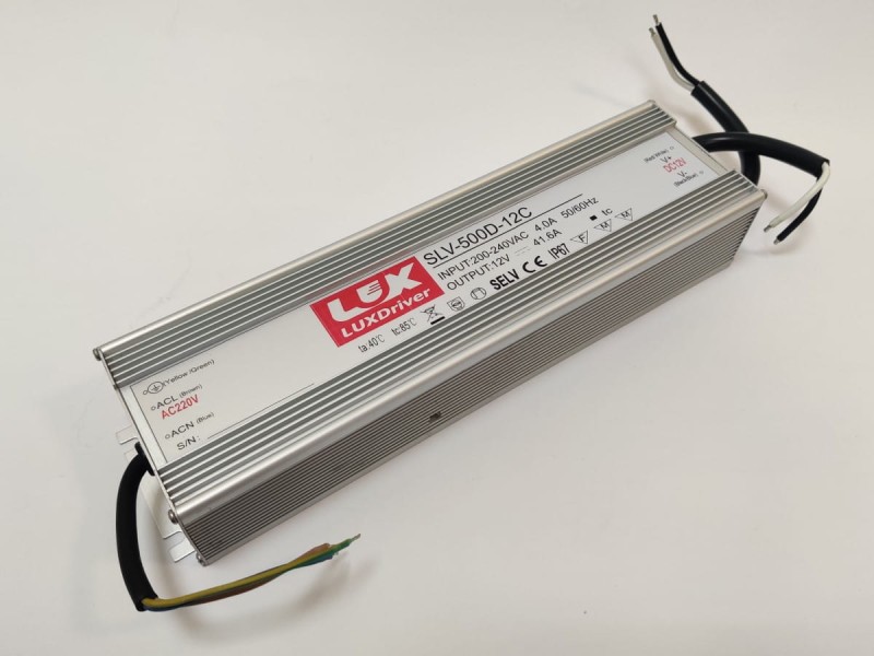 ZASILACZ LED SLV wodoodporny IP67 12V 41,66A 500W