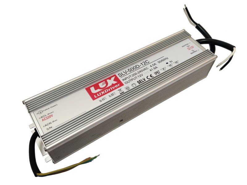 ZASILACZ LED SLV wodoodporny IP67 12V 41,66A 500W
