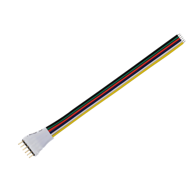 Złączka do taśmy LED RGB+CCT 6-PIN wtyk + kabel