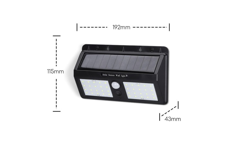 Halogen solarny ścienny Aigostar 40 LED SENSOR