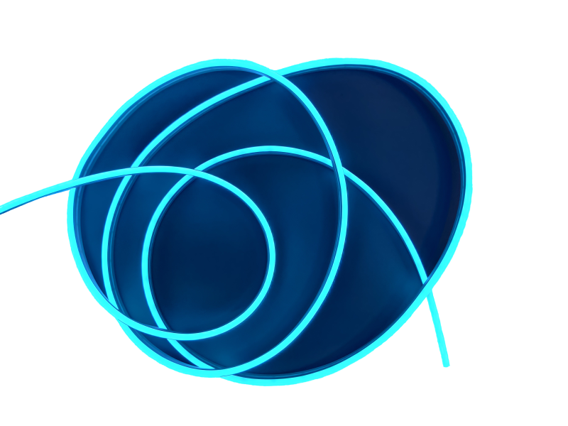 neon zimny niebieski