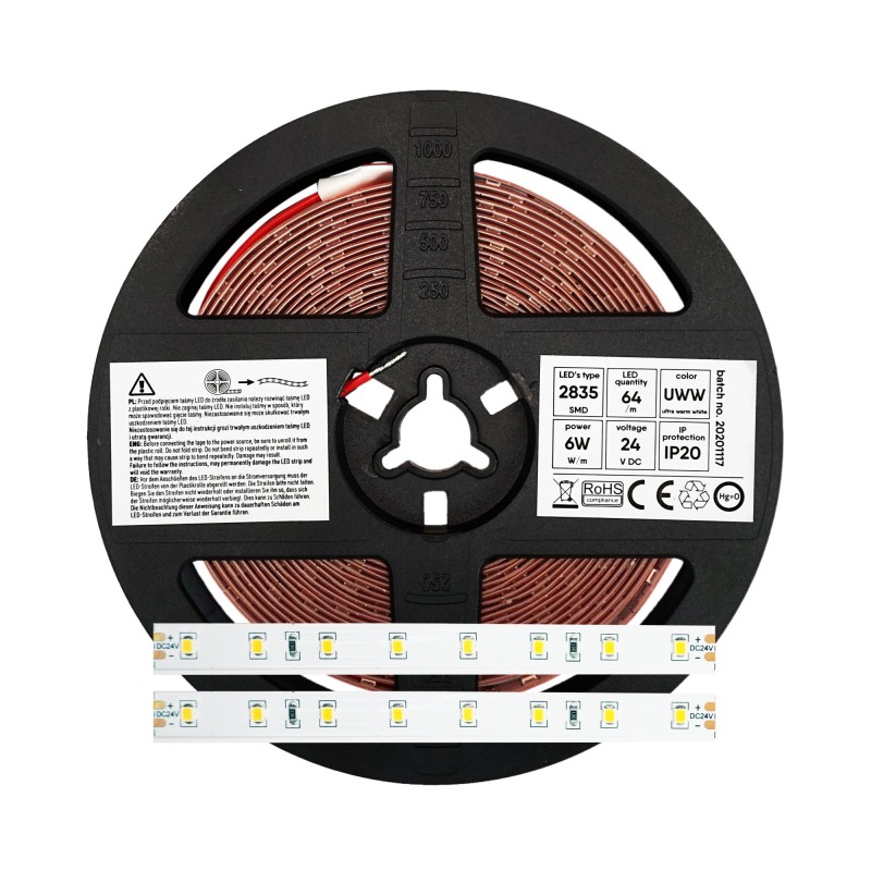 Taśma LED LL 24V 320LED 2700K Ultra Ciepła Ra90 5LG