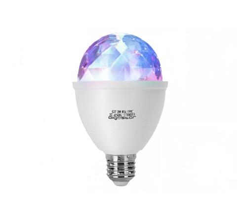 Żarówka DISCO LED E27 3W RGB 360° auto-rotation Aigostar Party Light 