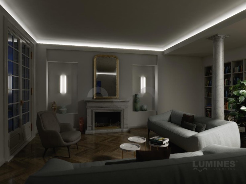 Profil aluminiowy LUMINES CONVA naścienny podtynkowy do taśm LED 1m biały