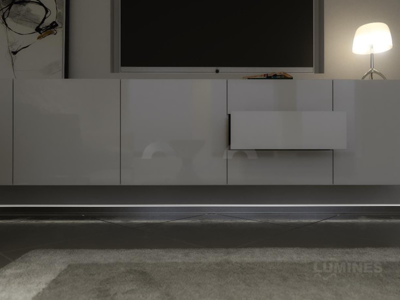 Profil listwa przypodłogowa FLARO LED anodowany 1m