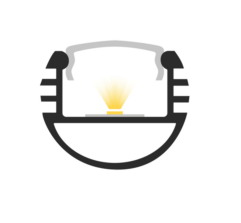 Profil Aluminiowy TECH-LIGHT czarny lakierowany P8 1m