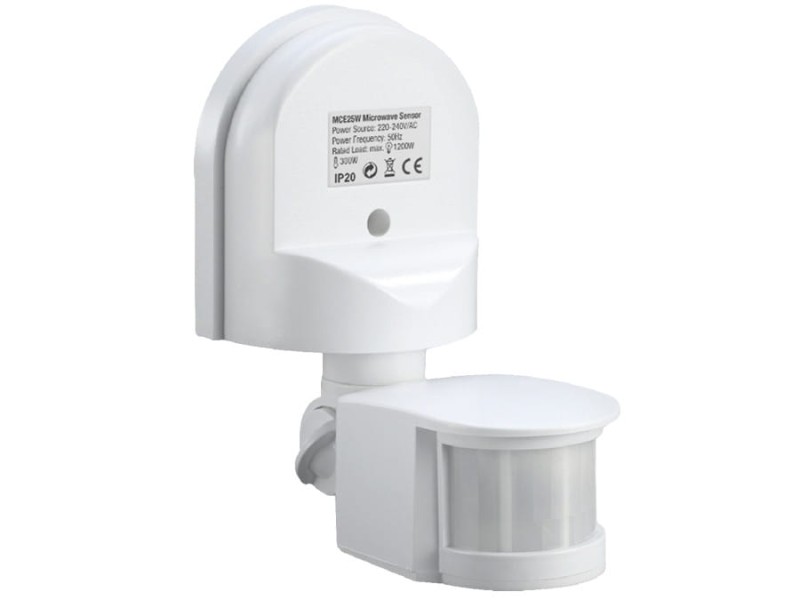 Czujnik ruchu ścienny - PIR 180° - LED MCE25 BIAŁY