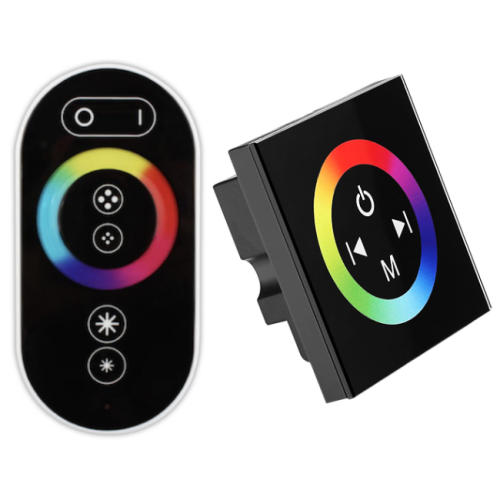 Sterownik RGB LED panel naścienny oraz PILOT P+P