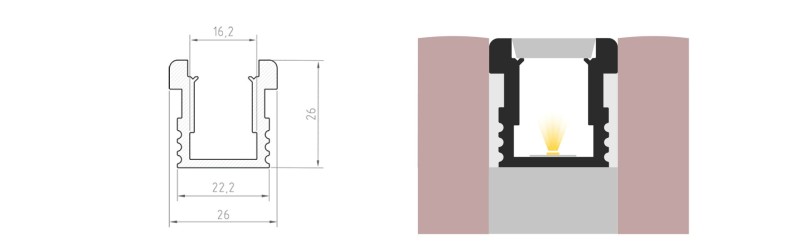 Listwa LED Najzdowa brukowa zewnętrzna IP67 1M