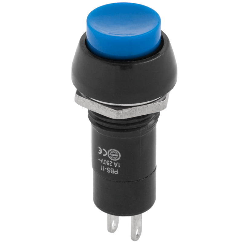 Złącze włącznik przełącznik PBS-11 niebieski 250V 1A