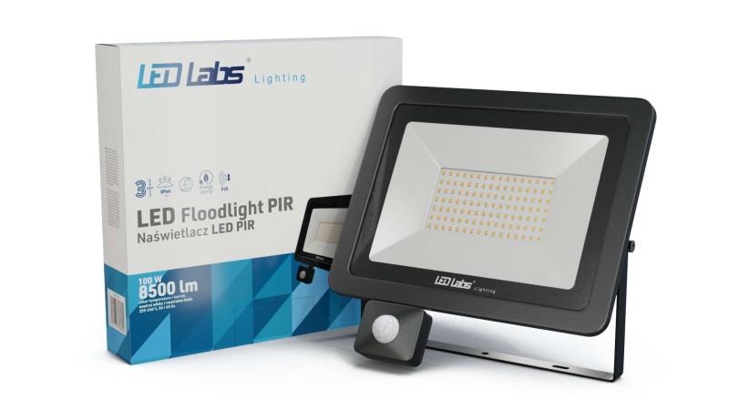 Naświetlacz LL LED SMD 100W PIR 230V NEUTRALNY