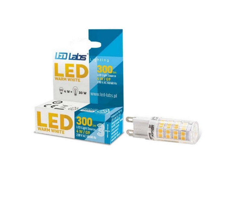 Żarówka LED G9 4W 300lm LedLabs biała ciepła