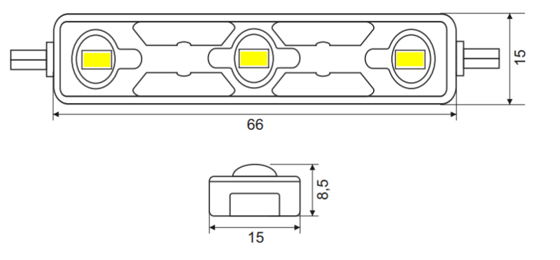Moduł GOQ SAMSUNG 3xLED 150 stopni Biały 11 000K