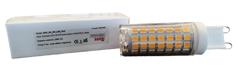 Żarówka LED G9 5W ściemnialna DIMMABLE ciepła 2700K 430lm