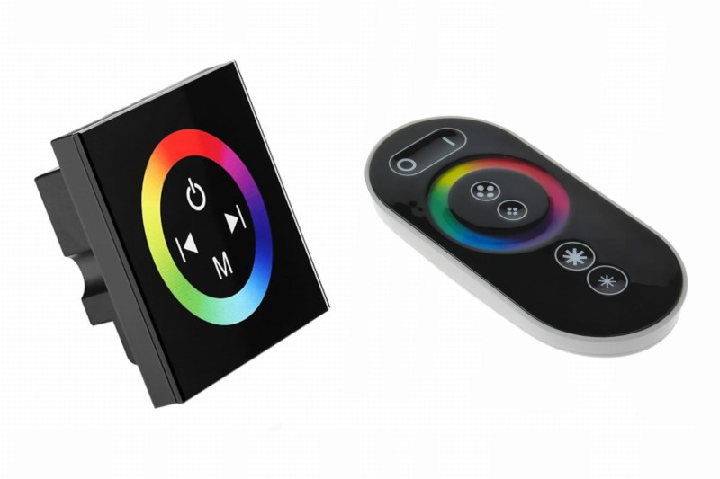 Sterownik RGB LED panel naścienny oraz PILOT P+P