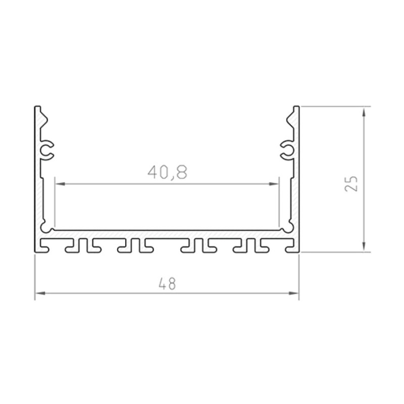 Profil aluminiowy biały TECH-LIGHT P23-3