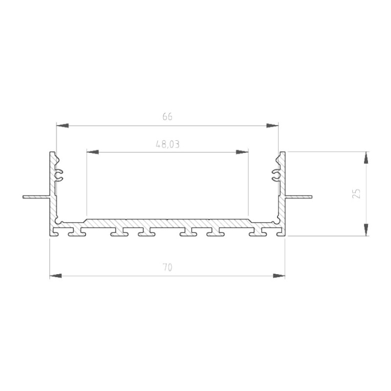 Profil aluminiowy TECH-LIGHT P27-2 biały 1m
