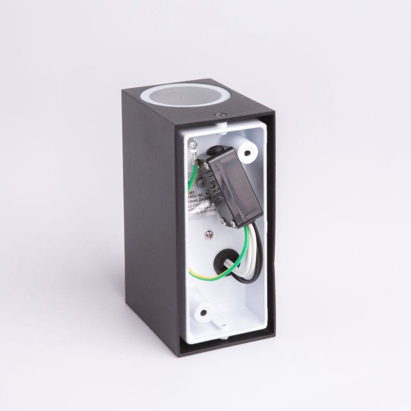 Oprawa elewacyjna ECOLIGHT OE-7 Czarna 2xGU10