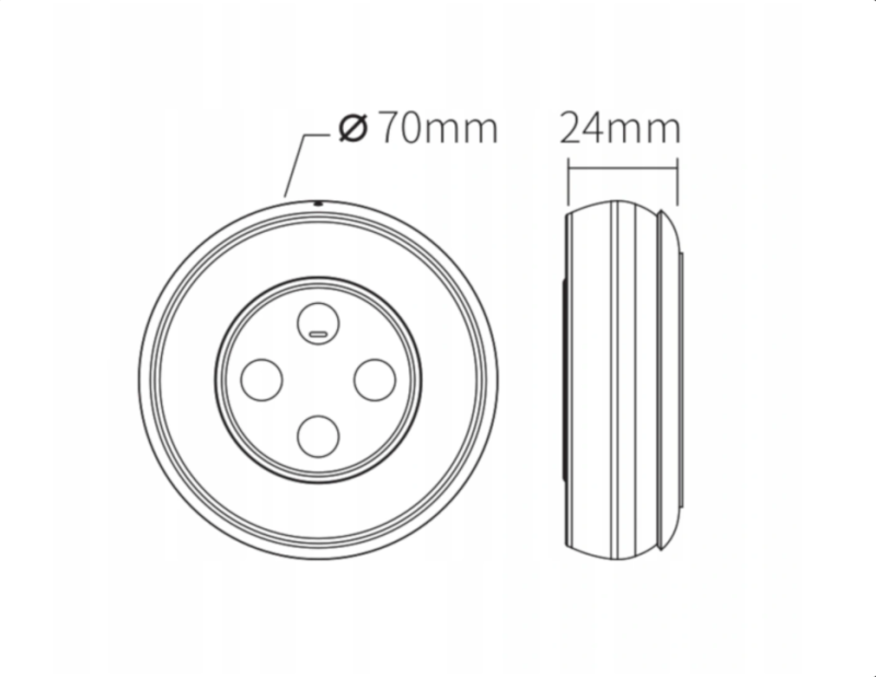 Milight magnetyczny pilot 1-strefowy RGB+CCT biały