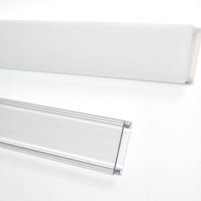 Klosz do profili ALU-LED P8 MLECZNY LINIA PC 2m
