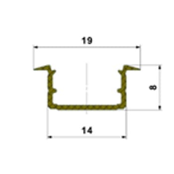 Profil aluminiowy ALU-LED P11 surowy 2m