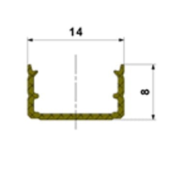 Profil aluminiowy ALU-LED P21 anodowany 2m
