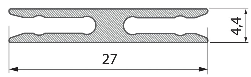Profil montażowy pomocniczy LUMINES METRO surowy do przegubów 2m